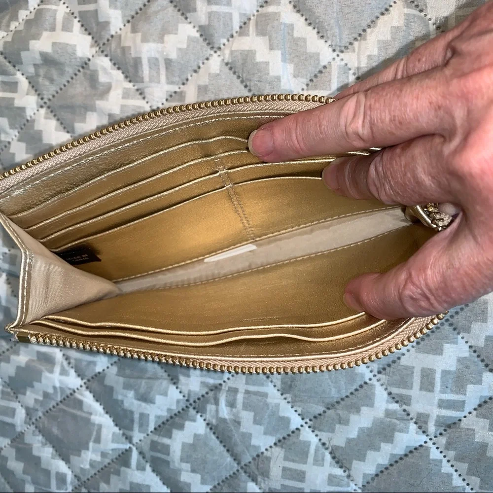 NWOT Wristlet Wallet in Champagne Color